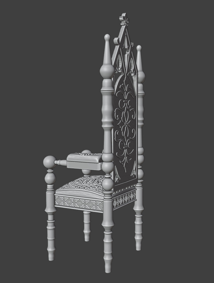 Chair guest 3D print model_11