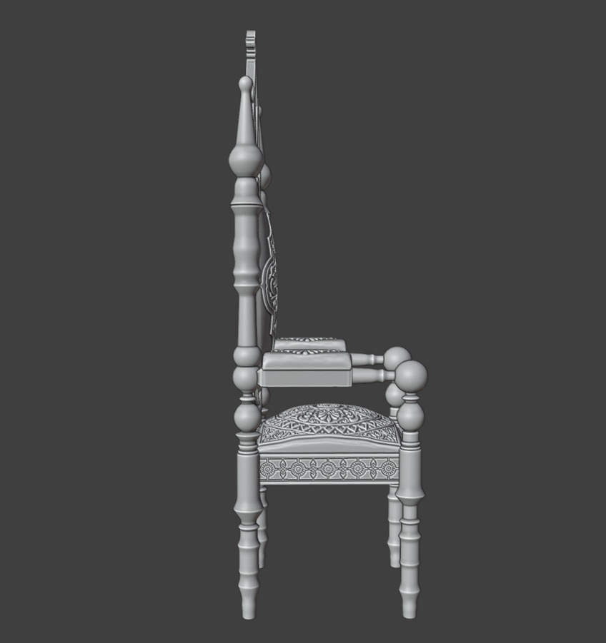 Chair guest 3D print model_9