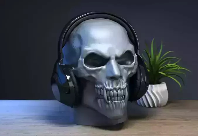 skull human mix Headphone Stand
