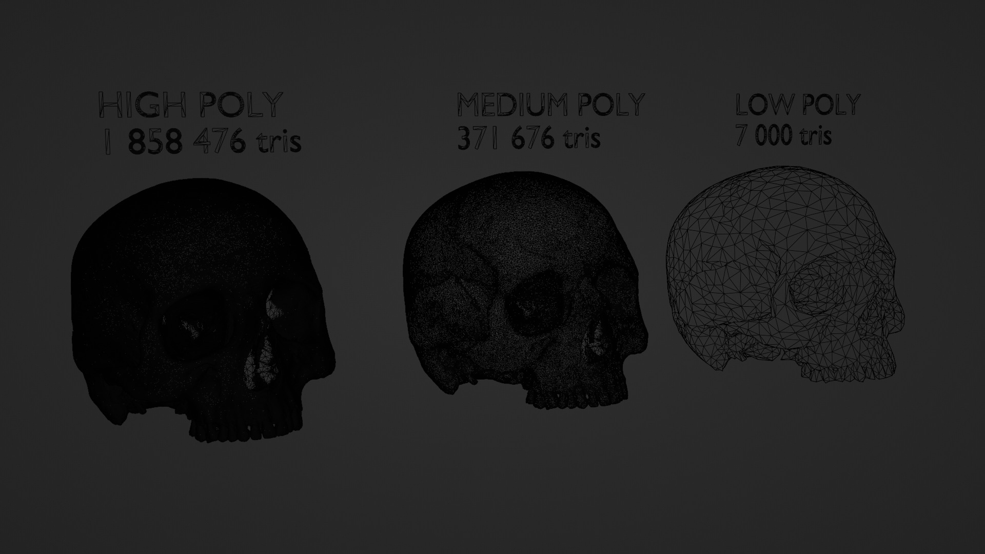 Real Ancient Human Skull Scan Low-poly 3D model_2