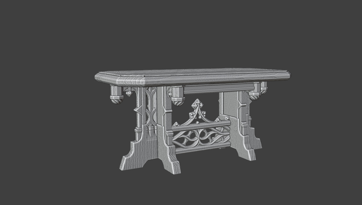 AntiqueGothic Table 1 3D print model_4