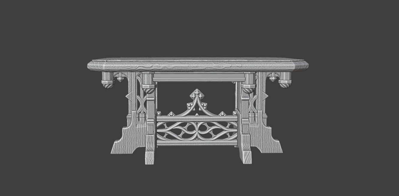 AntiqueGothic Table 1 3D print model_9