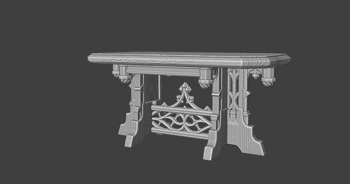 AntiqueGothic Table 1 3D print model_8