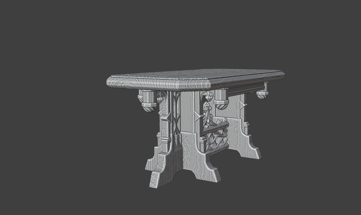 AntiqueGothic Table 1 3D print model_5