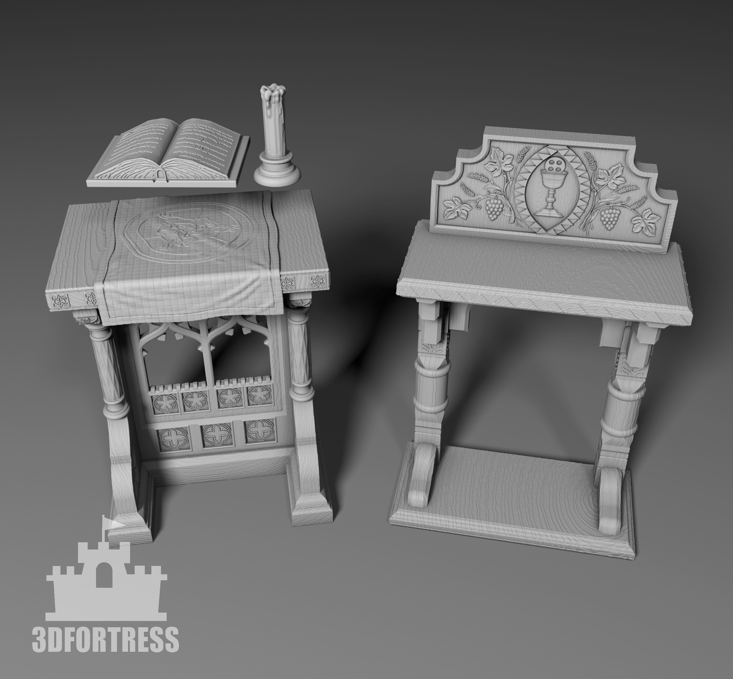 2 credence tables 3D print model_3