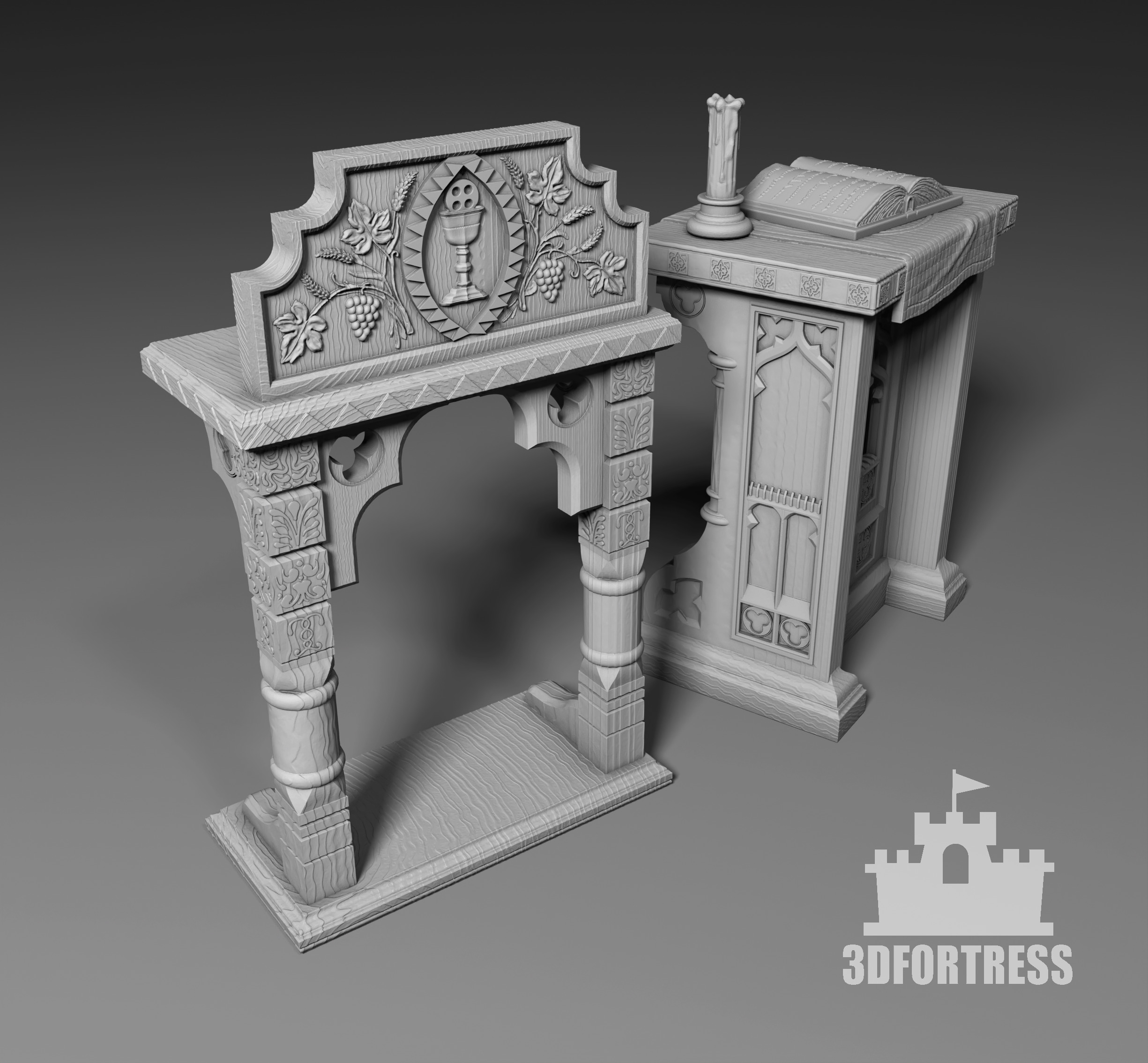 2 credence tables 3D print model_2