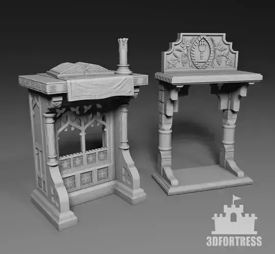 2 credence tables 3D print model