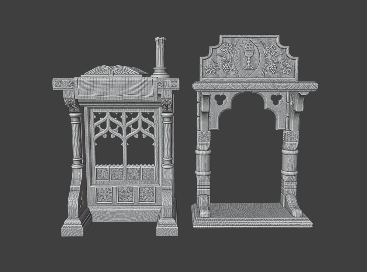2 credence tables 3D print model_4