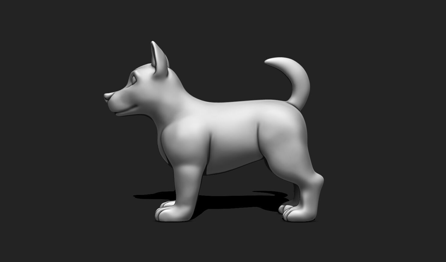 Sculpted Dog STL File for 3D Printing - Detailed Ready to Print 3D print model_8