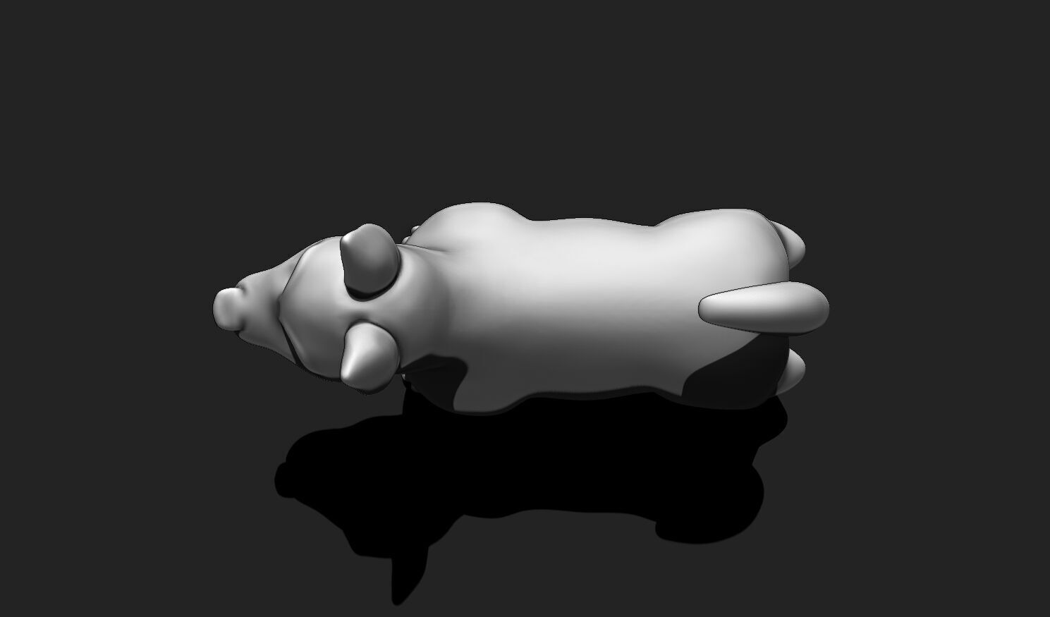 Sculpted Dog STL File for 3D Printing - Detailed Ready to Print 3D print model_11