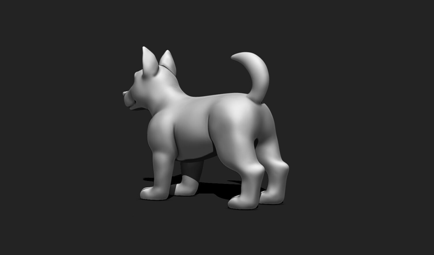 Sculpted Dog STL File for 3D Printing - Detailed Ready to Print 3D print model_7