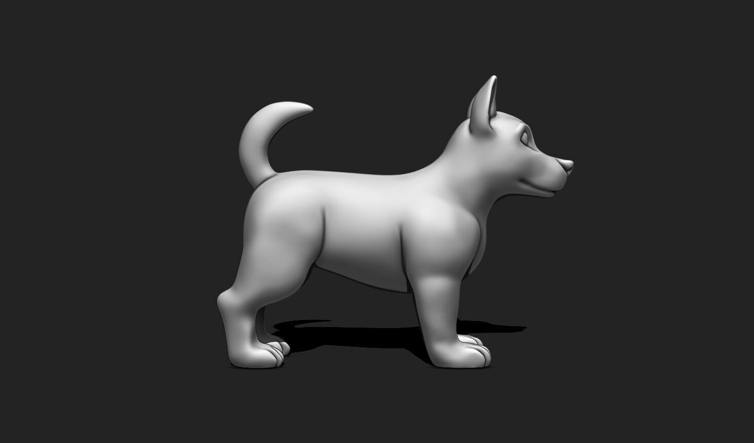 Sculpted Dog STL File for 3D Printing - Detailed Ready to Print 3D print model_4