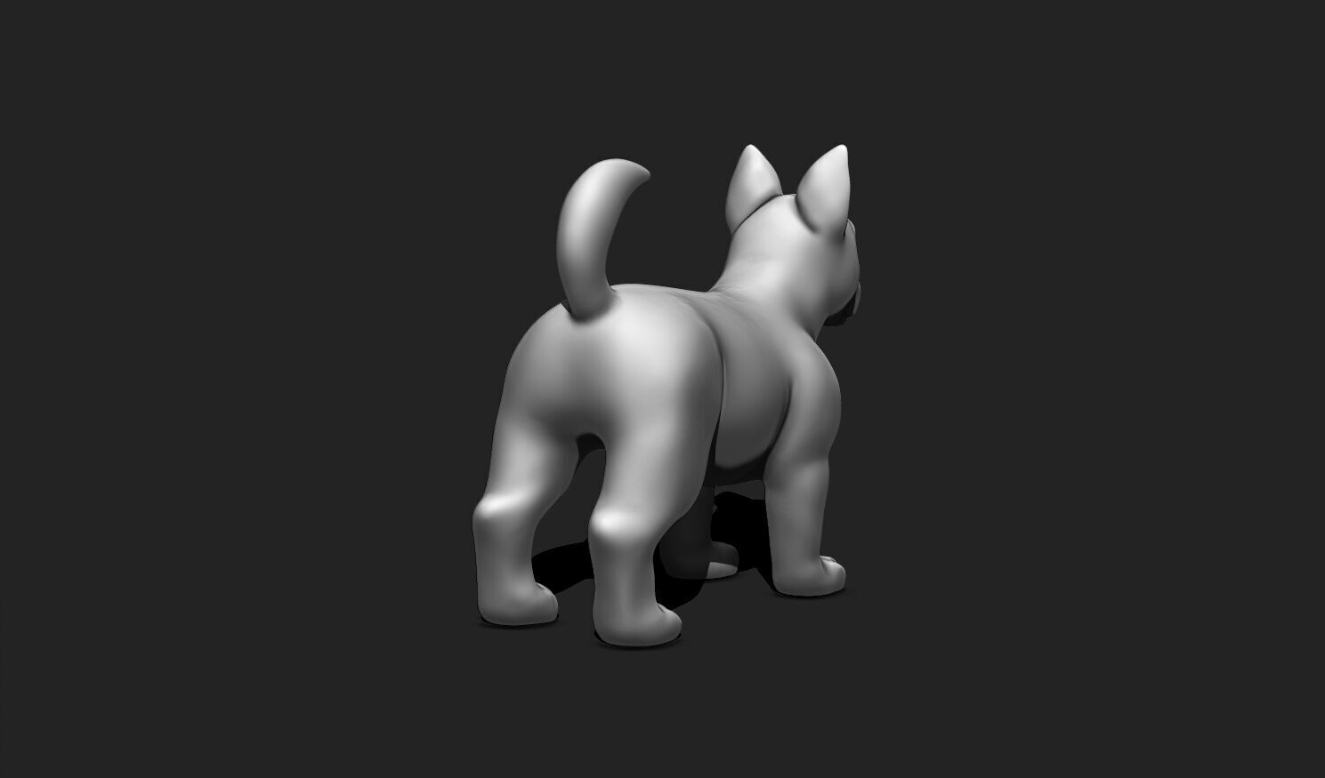 Sculpted Dog STL File for 3D Printing - Detailed Ready to Print 3D print model_5