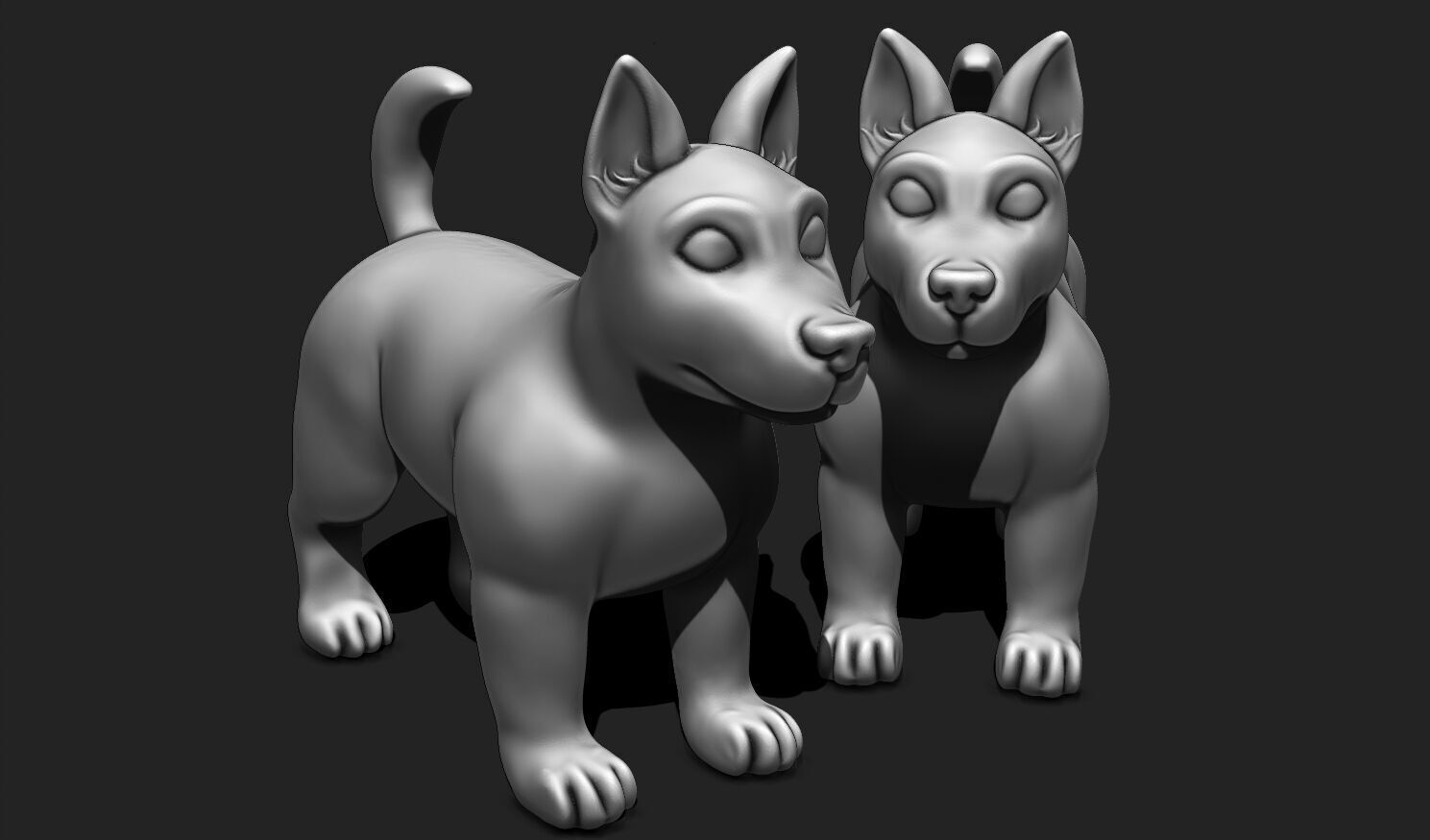 Sculpted Dog STL File for 3D Printing - Detailed Ready to Print 3D print model_2