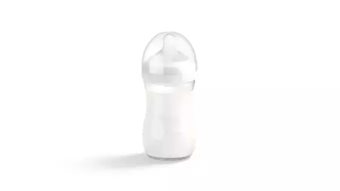 Plastic Baby Bottle With Milk - children feeding container