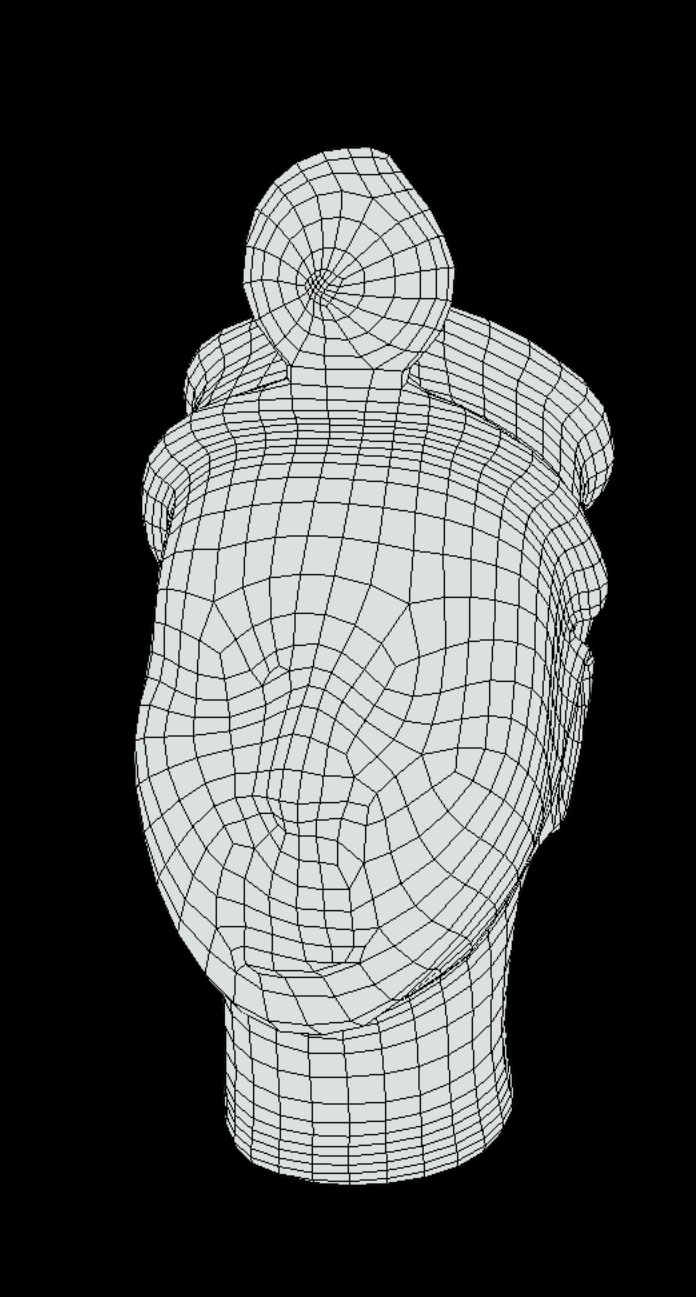 Crowned Head of an Oni Low-poly 3D model_12