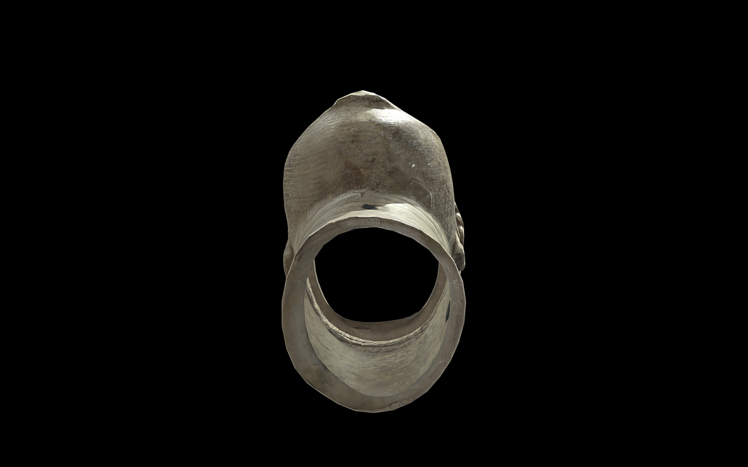 Crowned Head of an Oni Low-poly 3D model_6