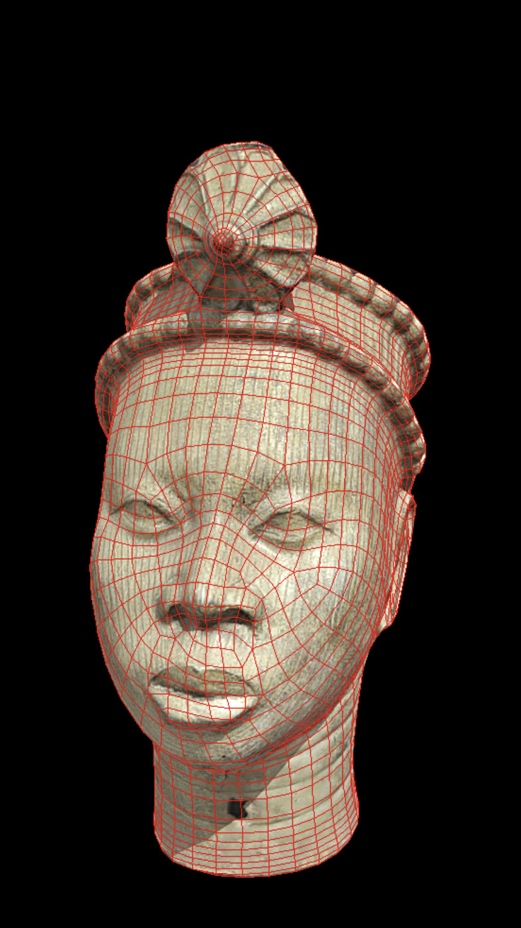 Crowned Head of an Oni Low-poly 3D model_8