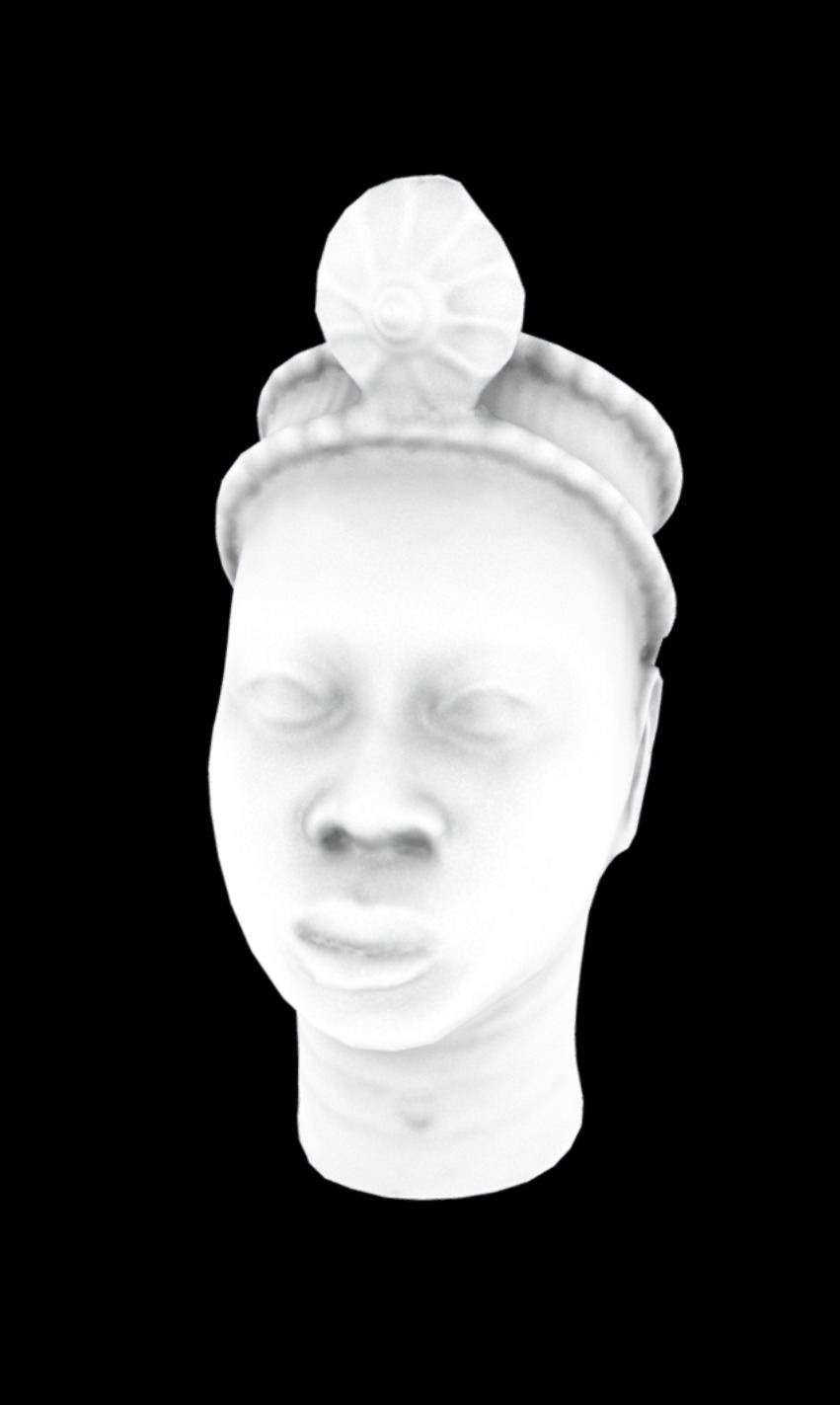 Crowned Head of an Oni Low-poly 3D model_11