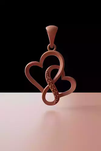 DOUBLE HEARTS - PENDANT 3D print model