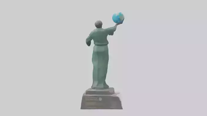 Climate Change Awareness Memorial Statue model 3D model