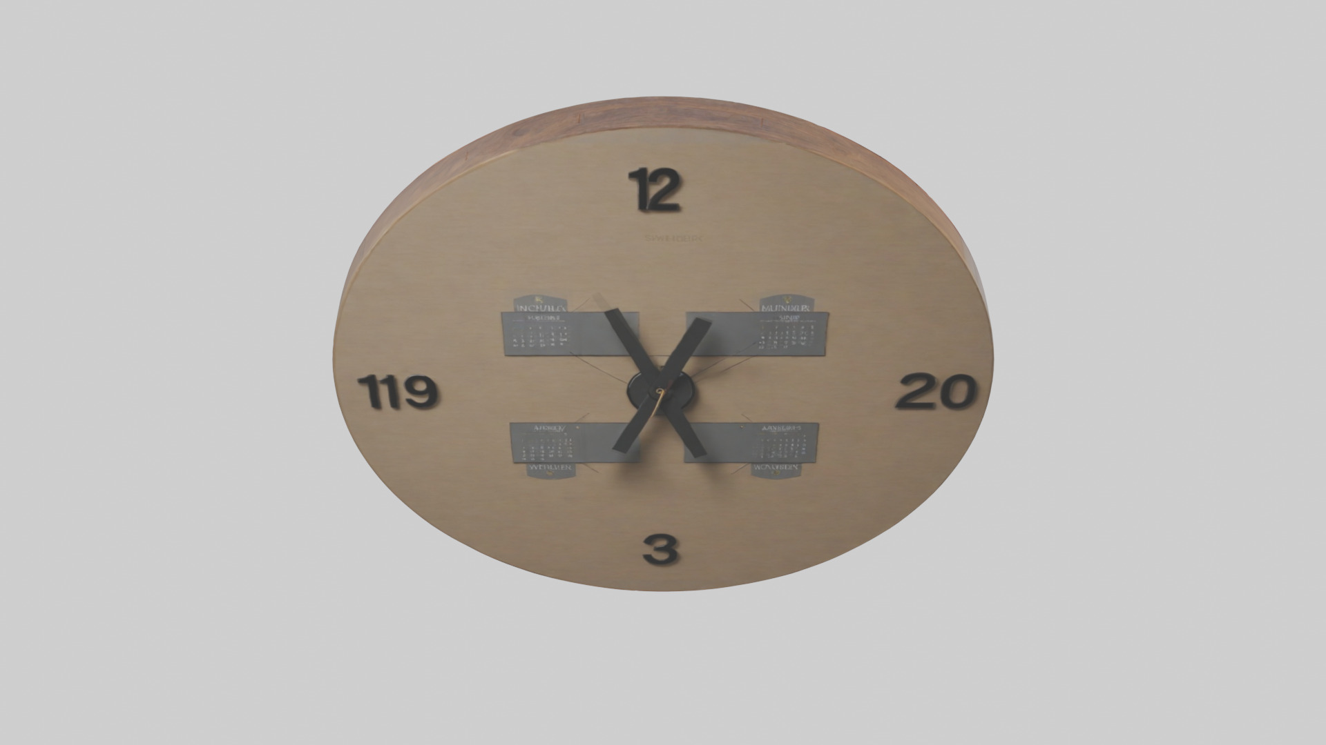Clock with Calendar Feature model 3D model_17