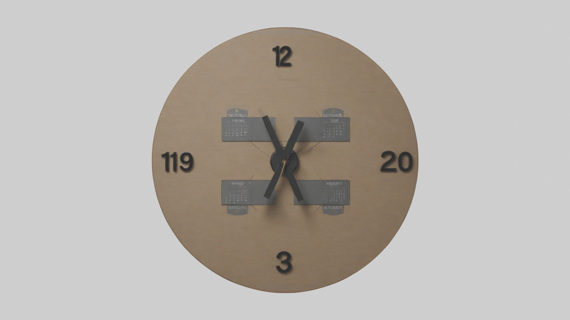 Clock with Calendar Feature model 3D model_8