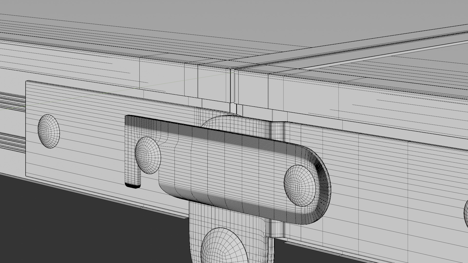 Folding table with chairs 3D model_11