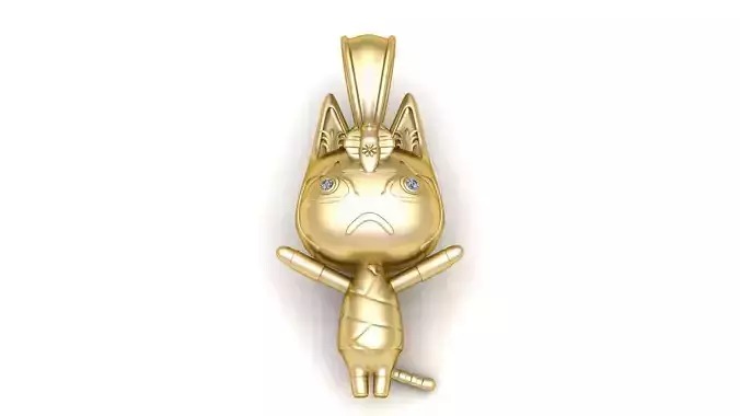 CAT CHARACTER PENDANT 3D PRINTABLE MODEL