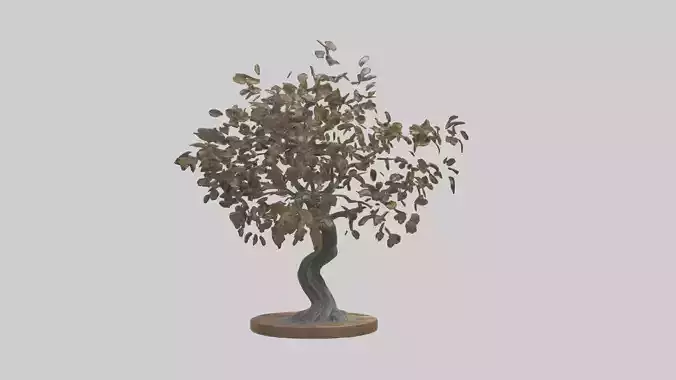 Flowing Tree Leaves Sculpture model