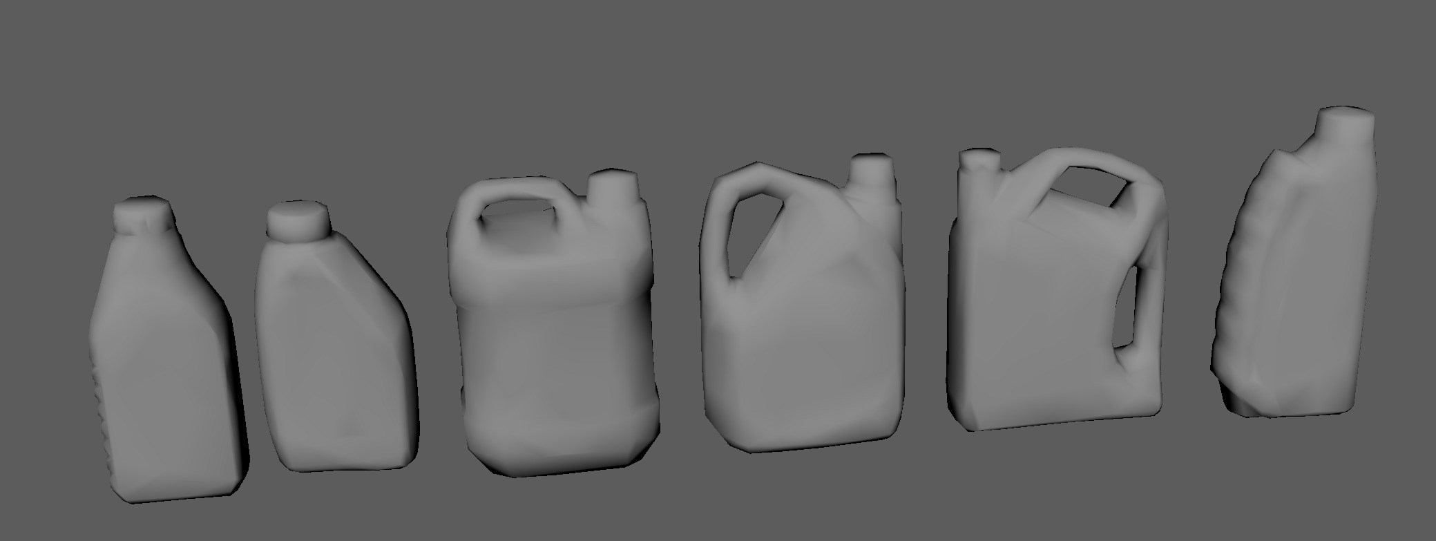 Car oil bottles Low-poly 3D model_7