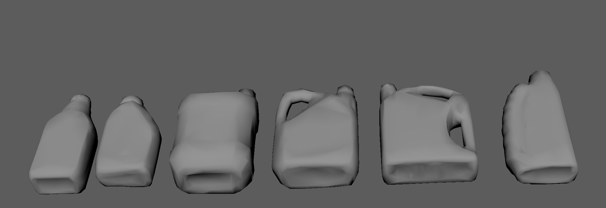 Car oil bottles Low-poly 3D model_5