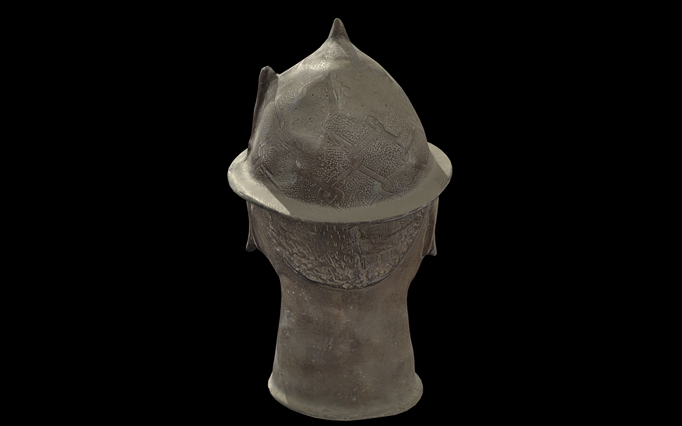 Benin Head of Portuguese Soldier Low-poly 3D model_4