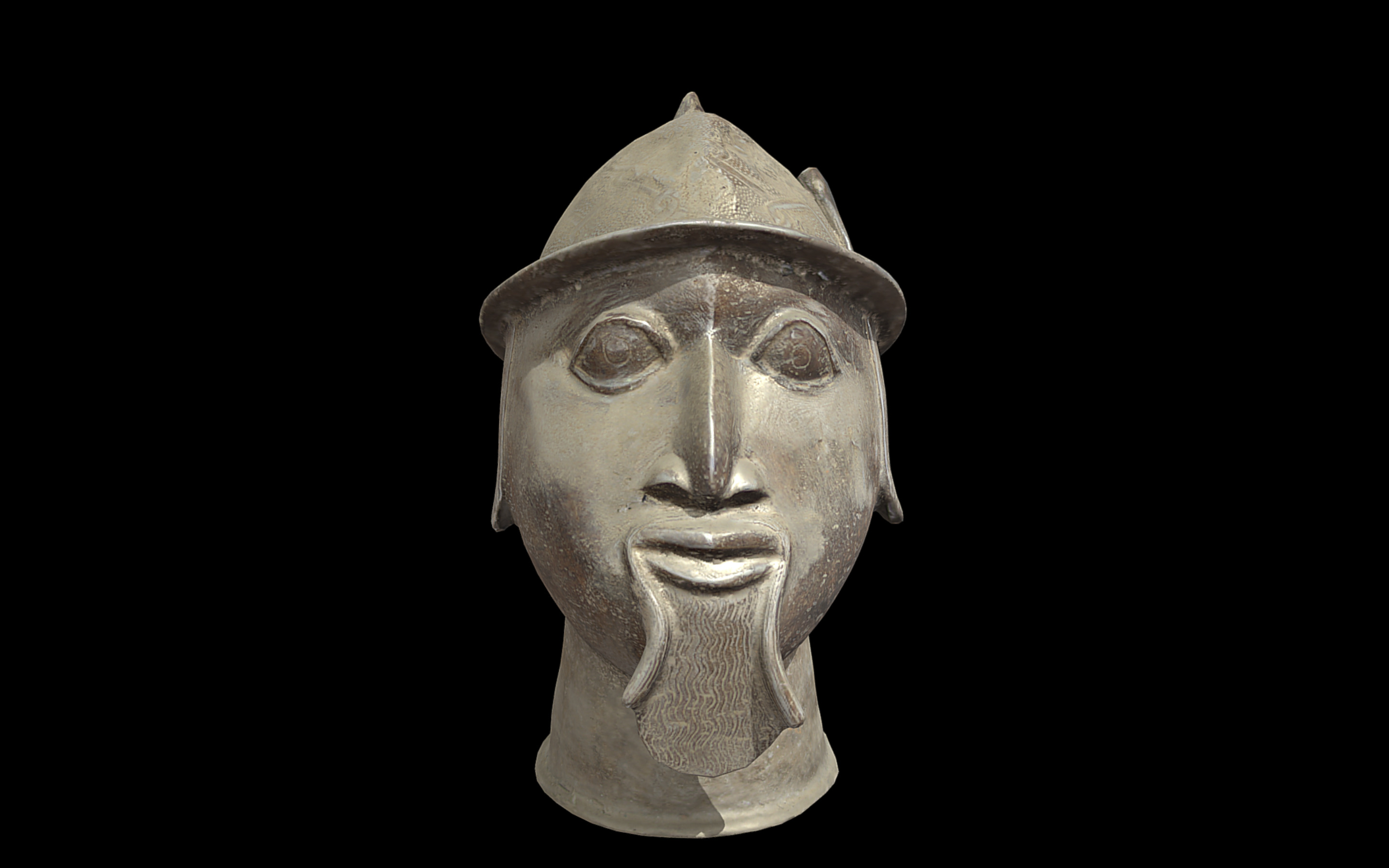 Benin Head of Portuguese Soldier Low-poly 3D model_1