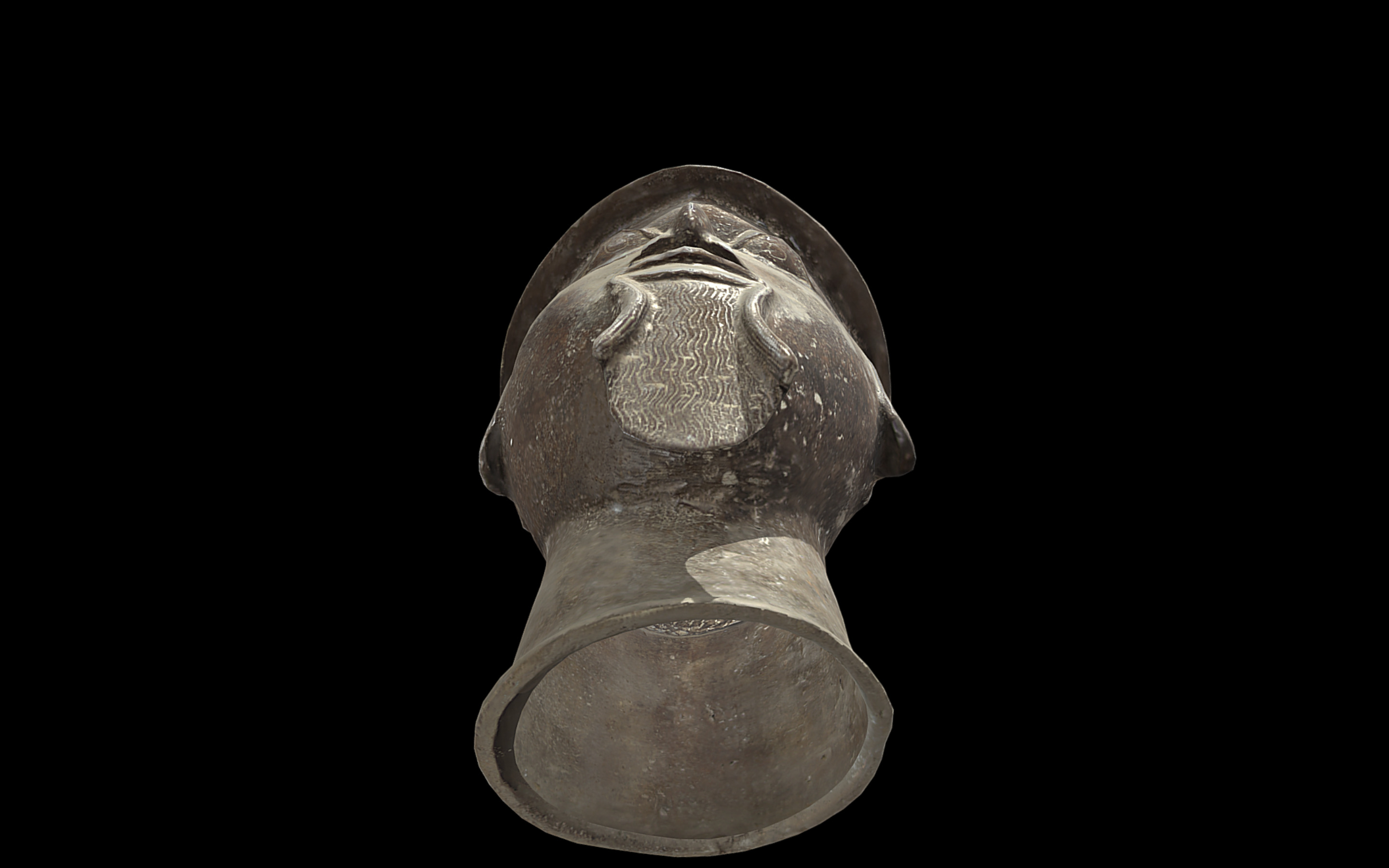 Benin Head of Portuguese Soldier Low-poly 3D model_6