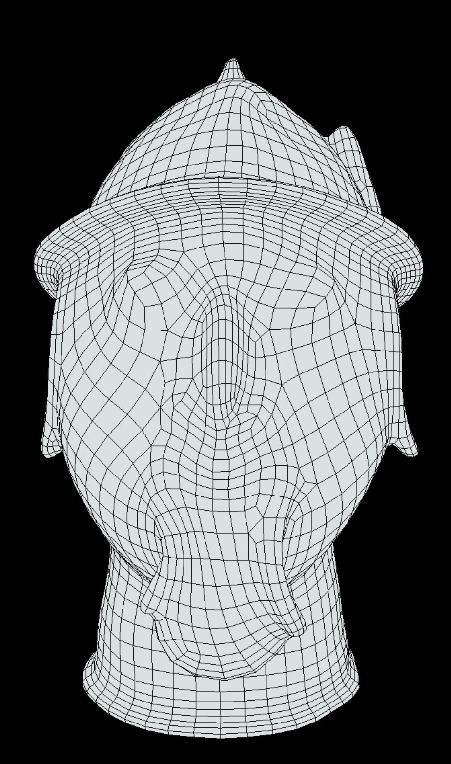 Benin Head of Portuguese Soldier Low-poly 3D model_13