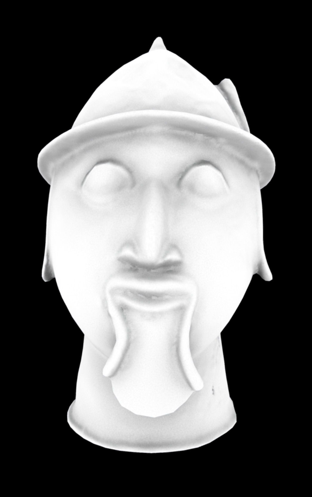 Benin Head of Portuguese Soldier Low-poly 3D model_11