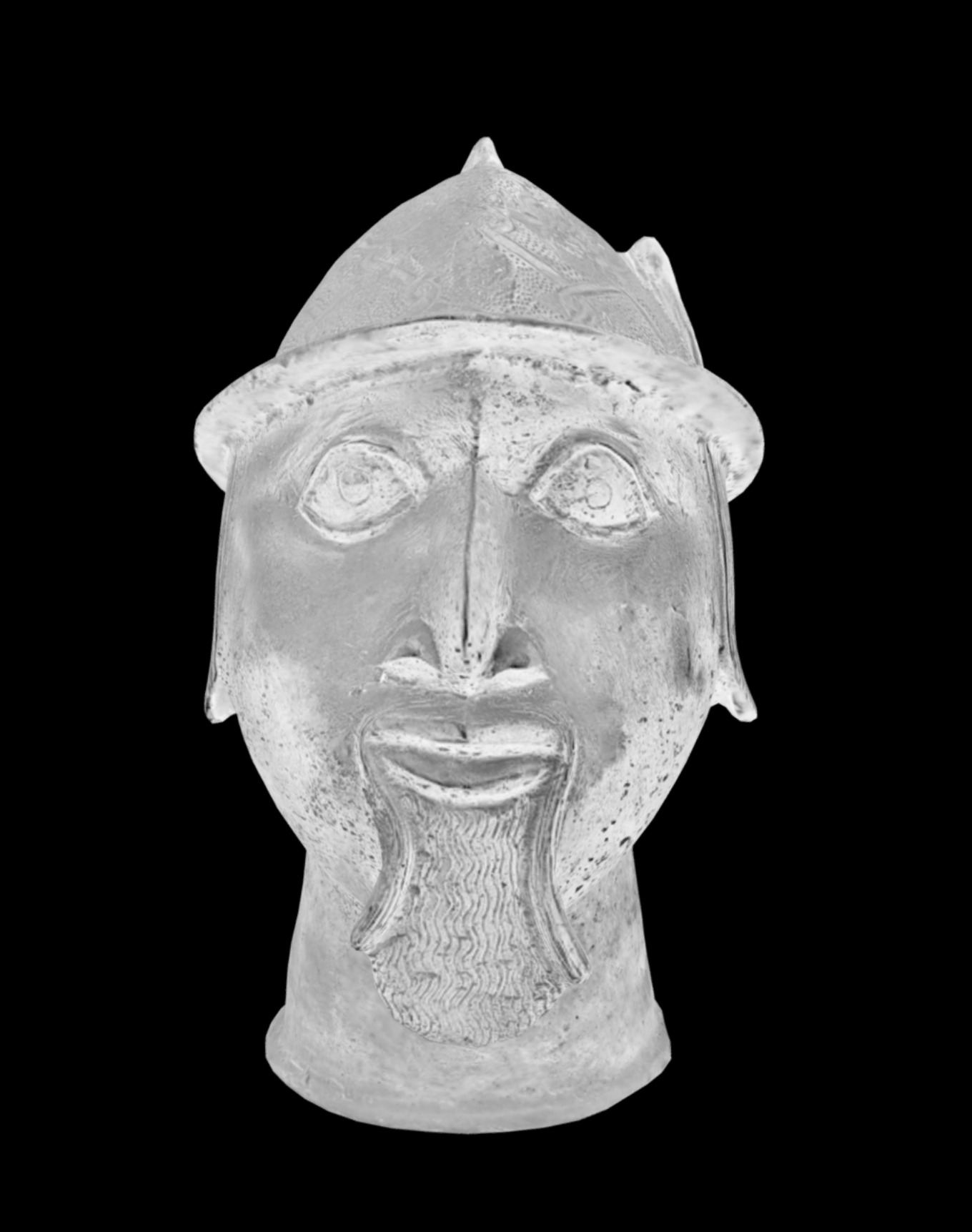 Benin Head of Portuguese Soldier Low-poly 3D model_9