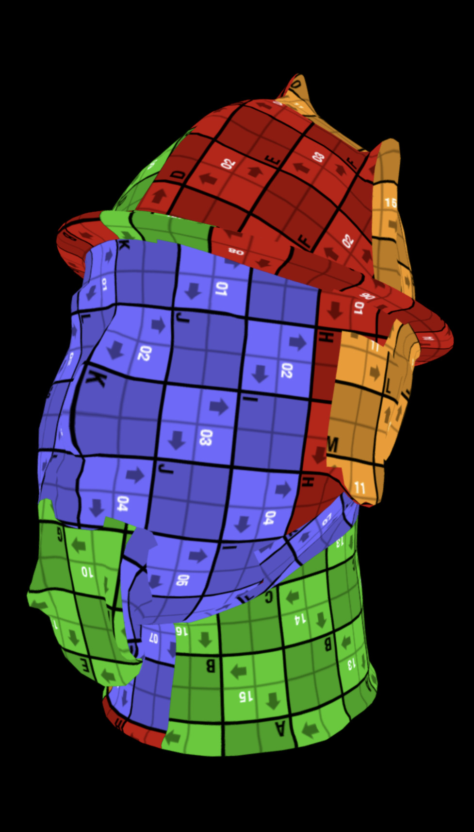 Benin Head of Portuguese Soldier Low-poly 3D model_14