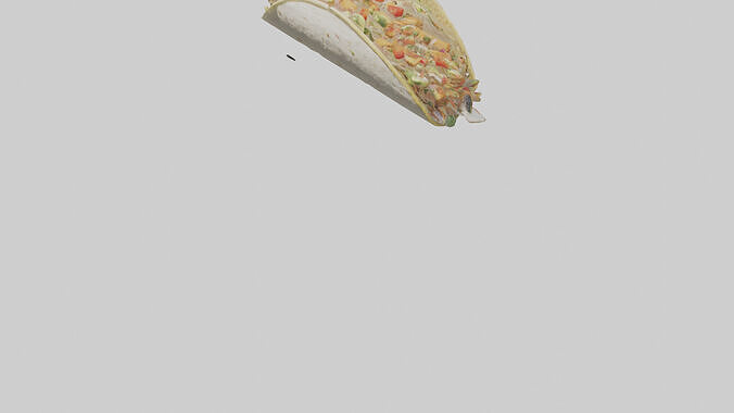 Fish taco model Low-poly 3D model 4