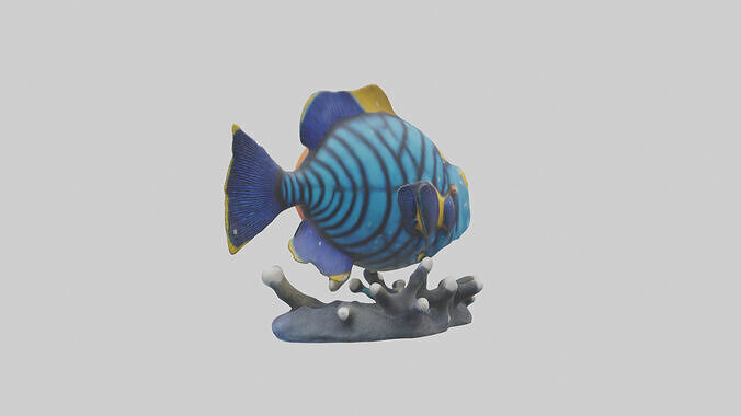Clown Triggerfish statue model 3D model