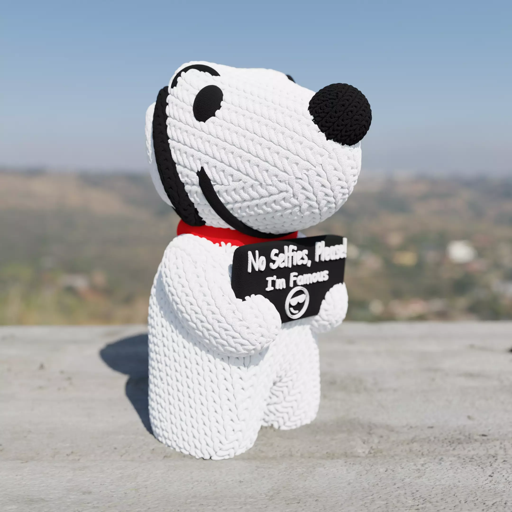 knitted snoopy 3D print model