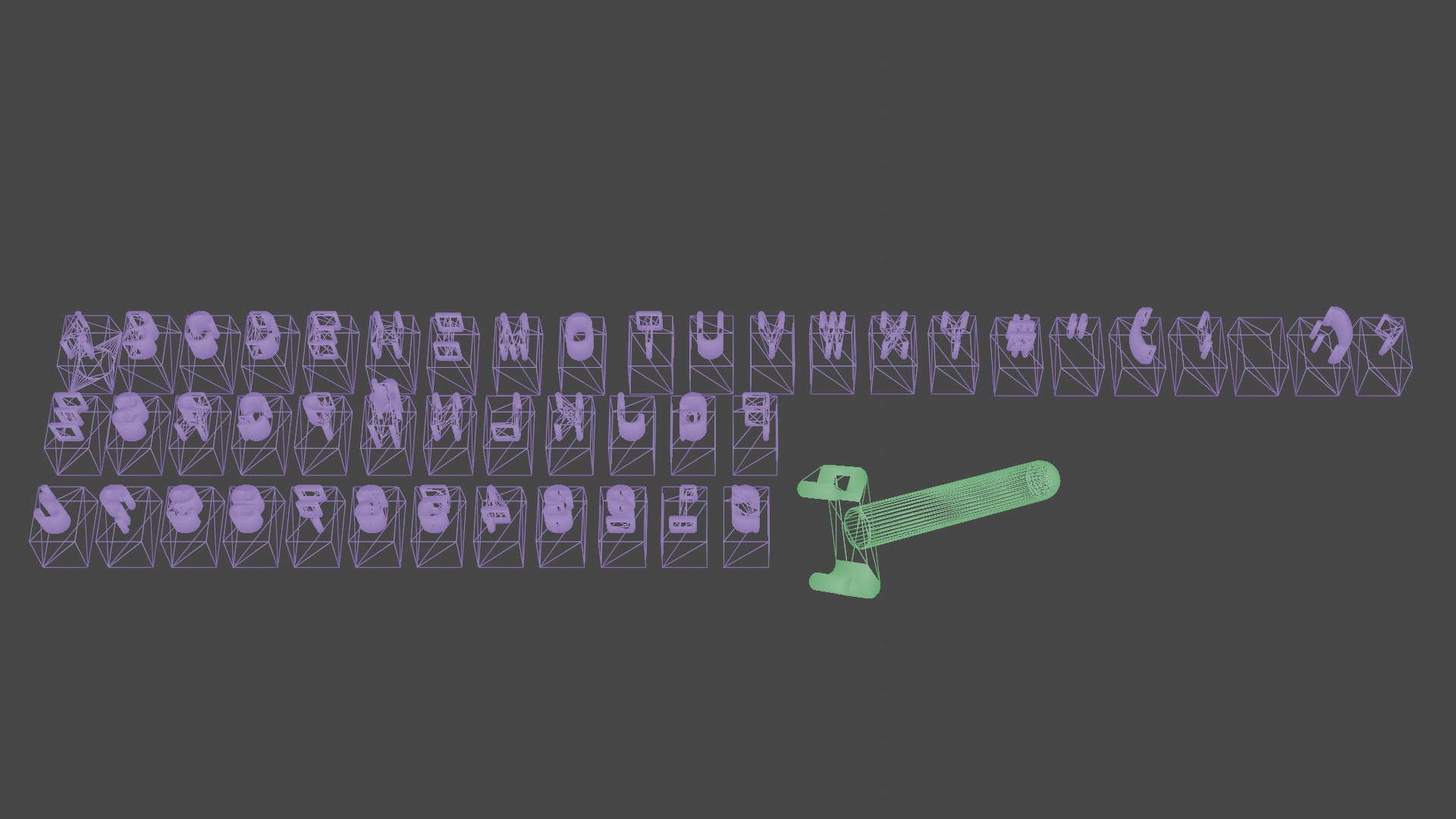 Craft Stamps font 3D print model_4