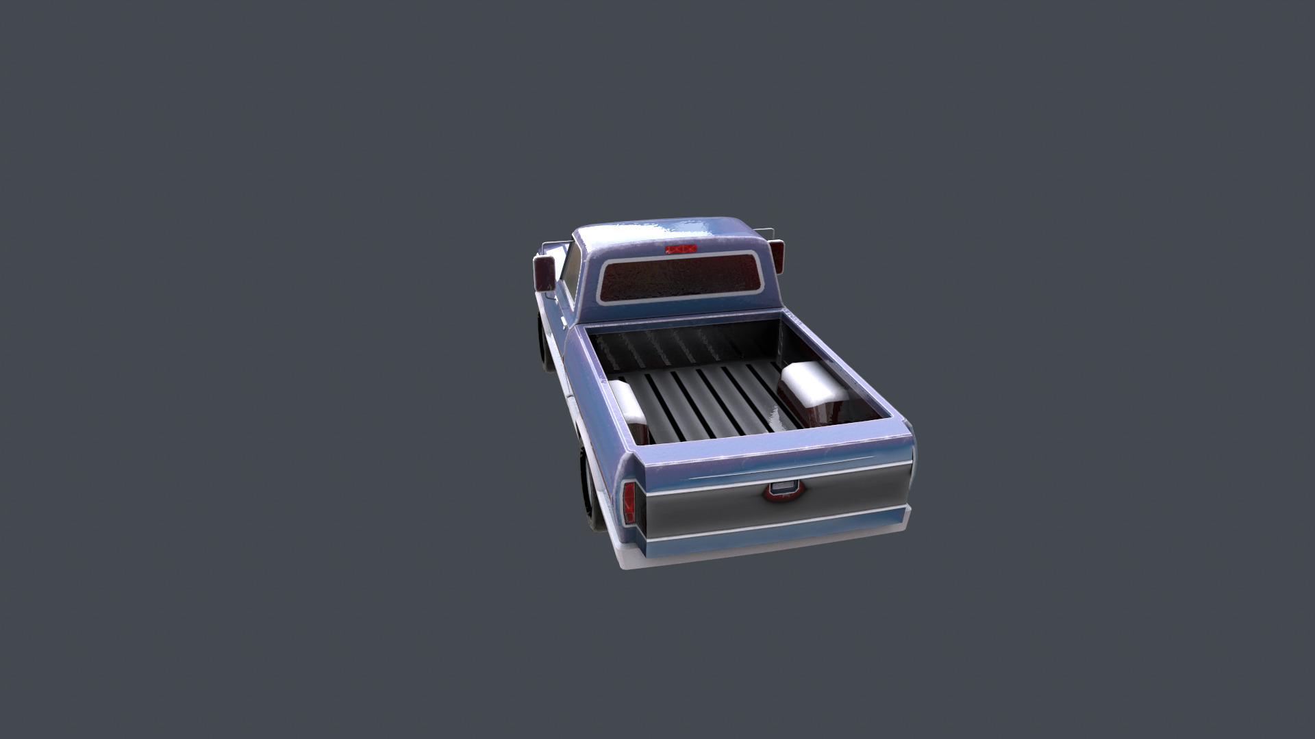 Pickup truck Free low-poly 3D model_3