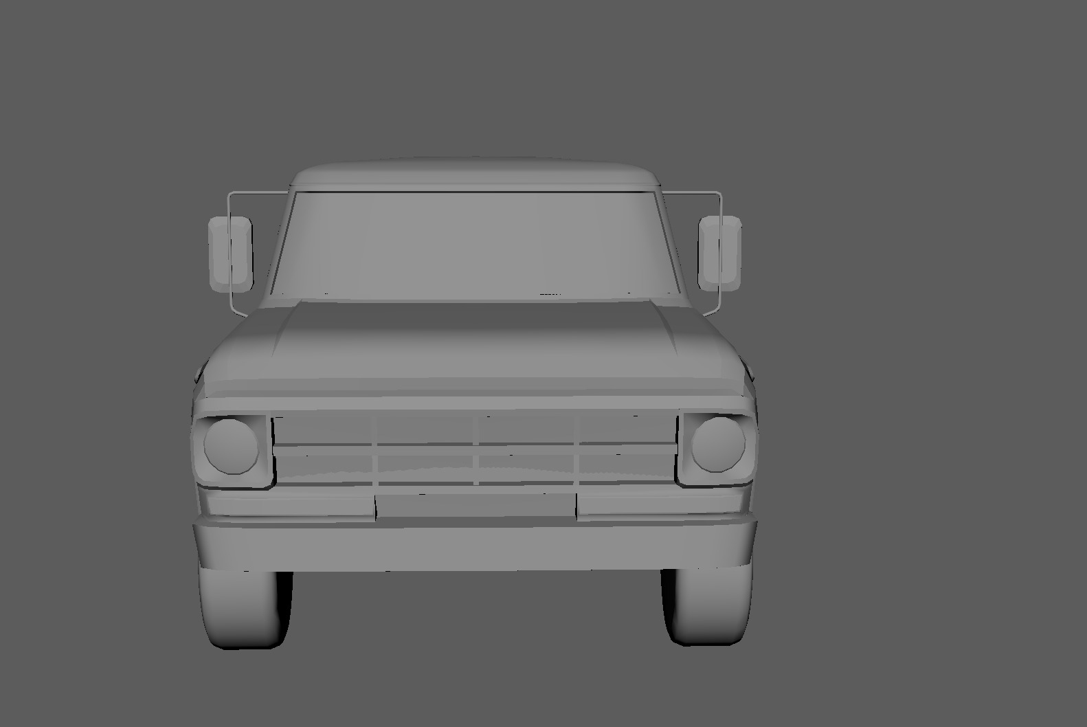 Pickup truck Free low-poly 3D model_5