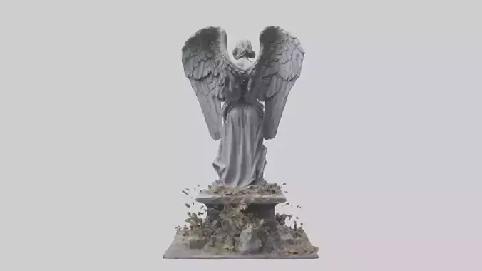 Fallen Angel memorial statue model