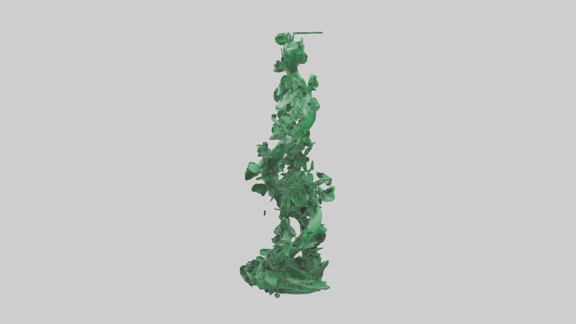 Entangled Green Sculpture statue model Low-poly 3D model_12