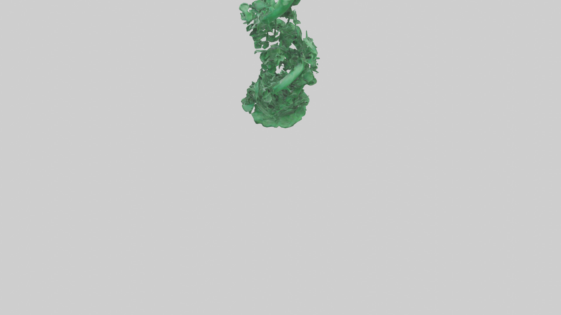 Entangled Green Sculpture statue model Low-poly 3D model_3