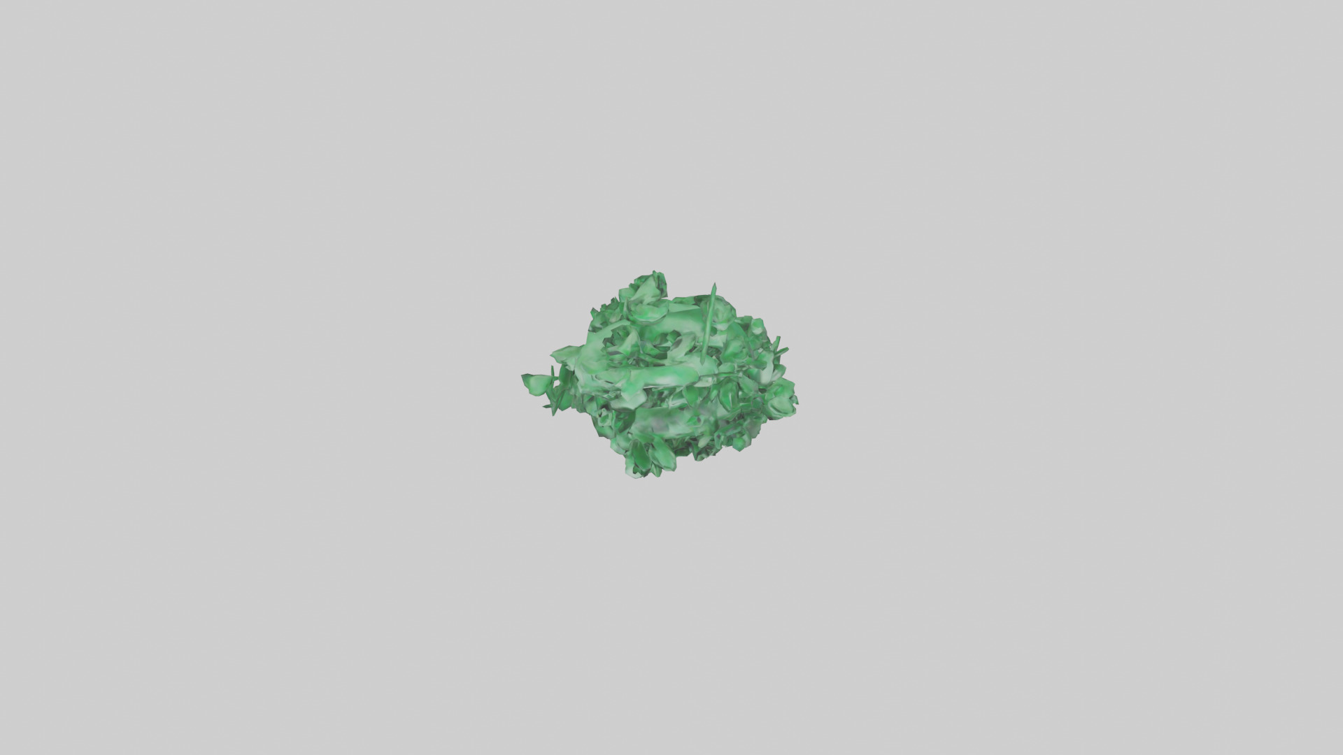 Entangled Green Sculpture statue model Low-poly 3D model_14