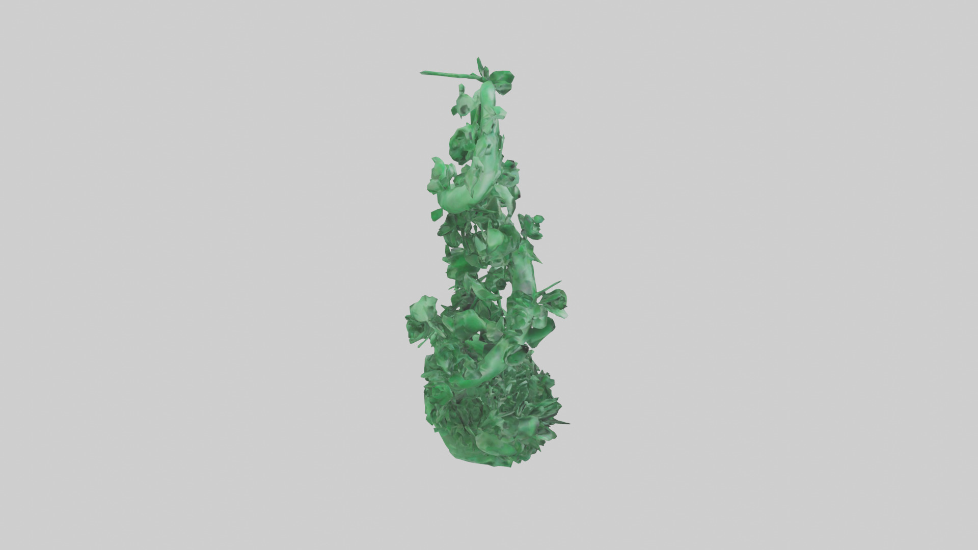 Entangled Green Sculpture statue model Low-poly 3D model_18